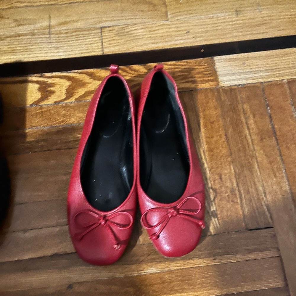 Red Bow Women's Flats